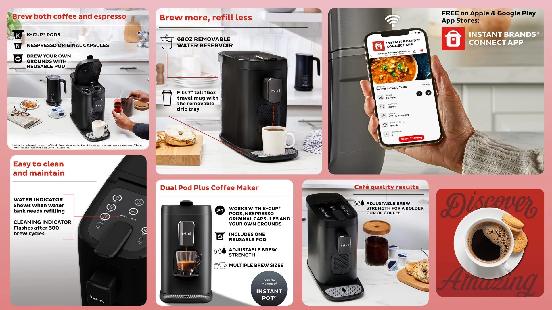Instant Coffee Maker smart brewing and aroma features
